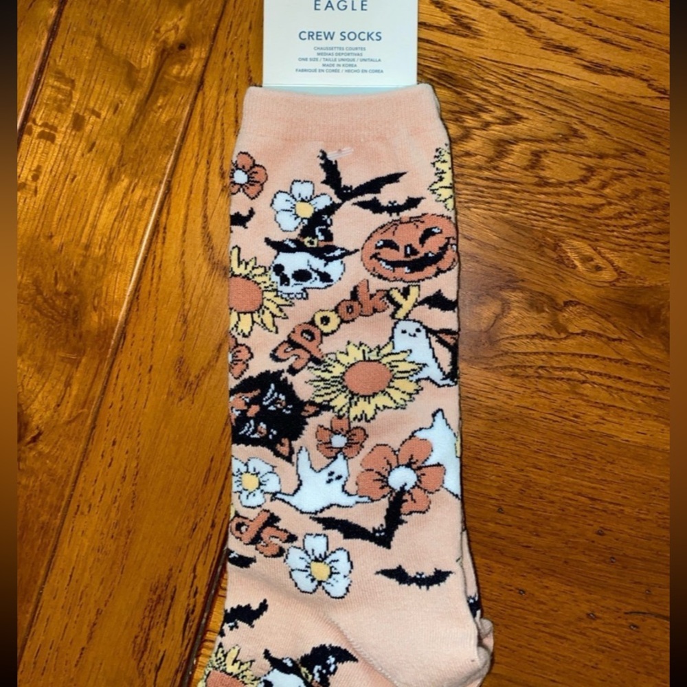 American eagle Halloween ghost cat skull pumpkin crew socks